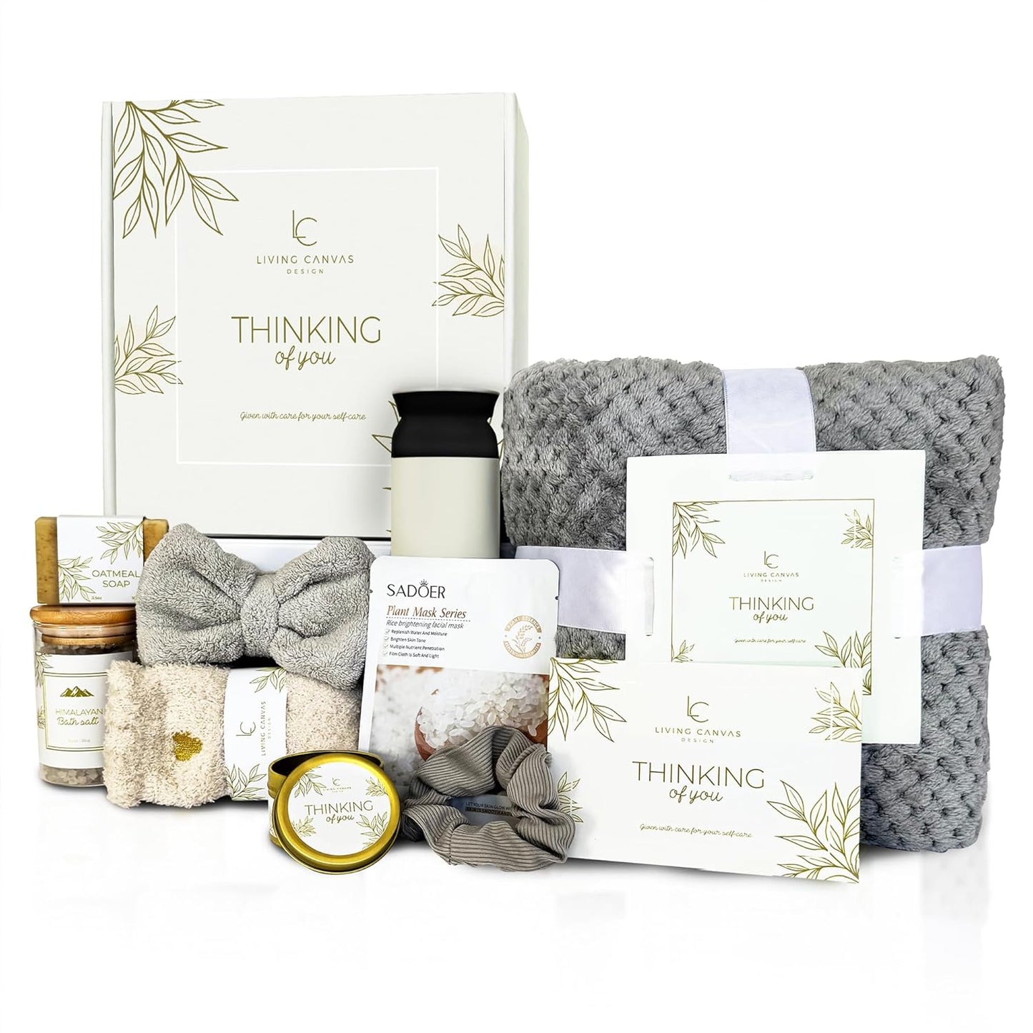 11-Piece Self-Care Spa Set - Get Well & Bday Gifts for Her Mom, Wife, GF