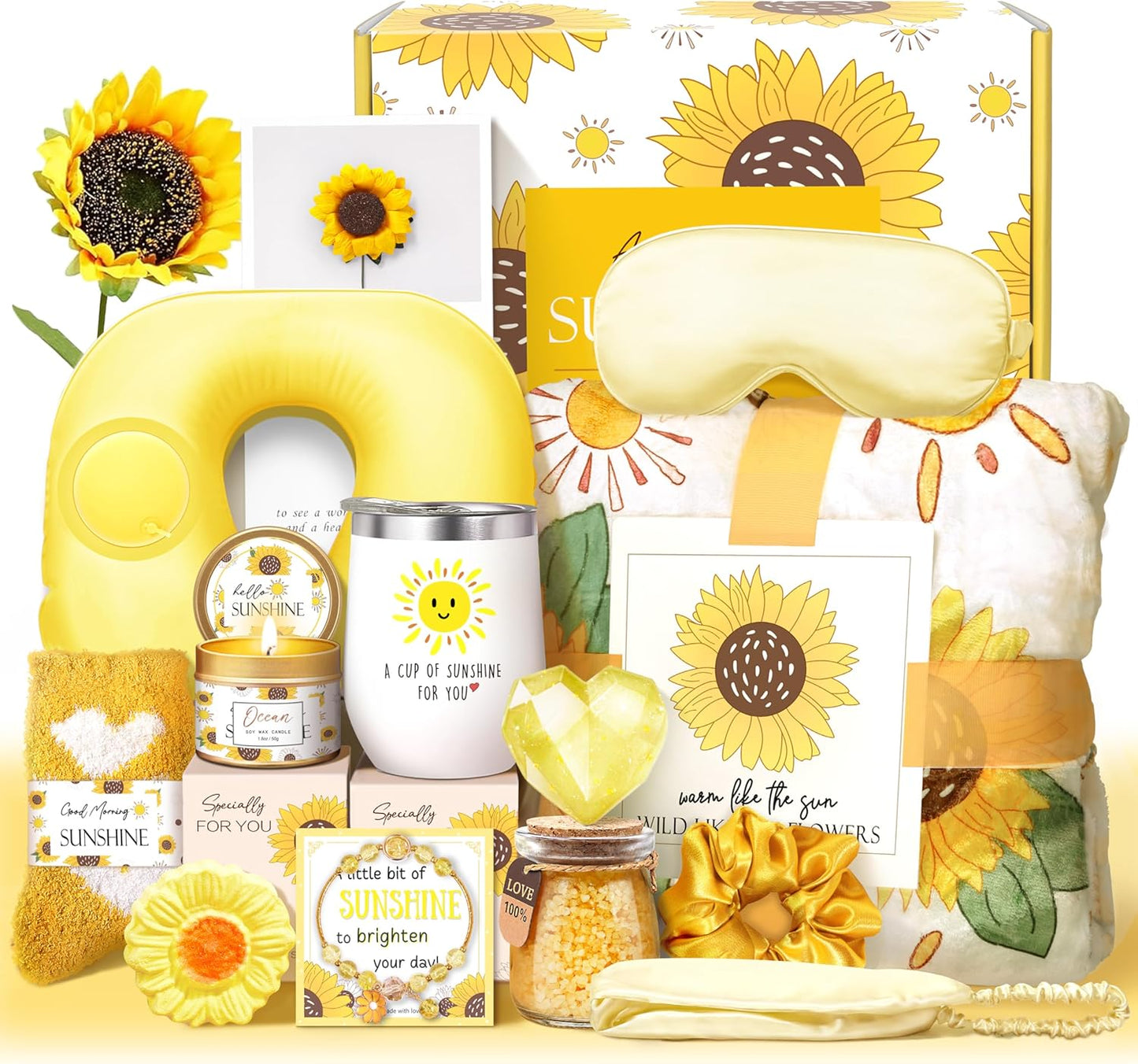 Sunflower Gift Set – Perfect Birthday & Get Well Present for Mom & Grandma