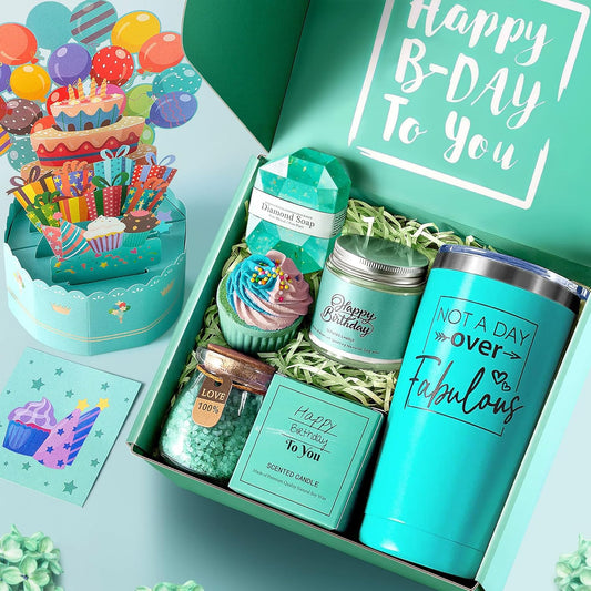 Unique Relaxing Spa Gift Basket – Perfect 30th - 70th Birthday Present for Mom, Wife & Friends