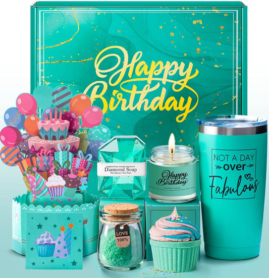 Birthday Spa Set - Unique Bday Gifts for Her (Mom, Wife, Daughter)