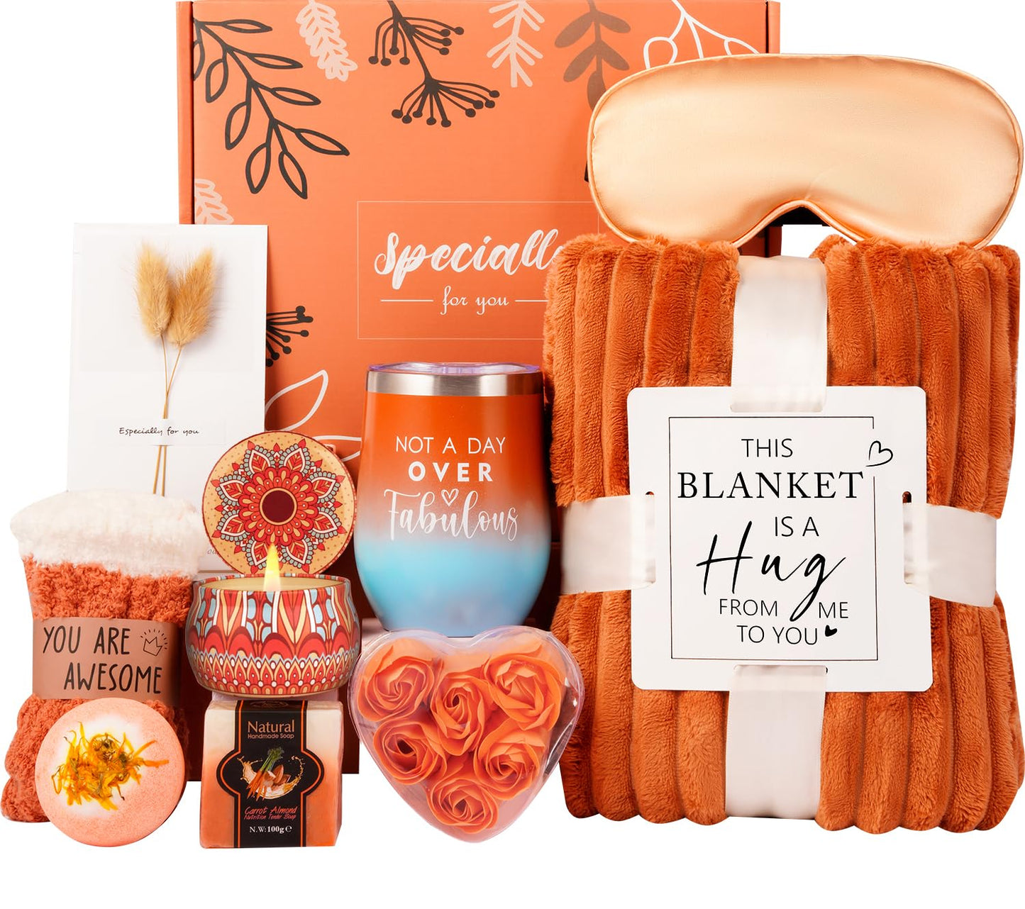 Rose Spa Gift Basket – Perfect Mother’s Day & Birthday Present for Mom, Wife & Friends