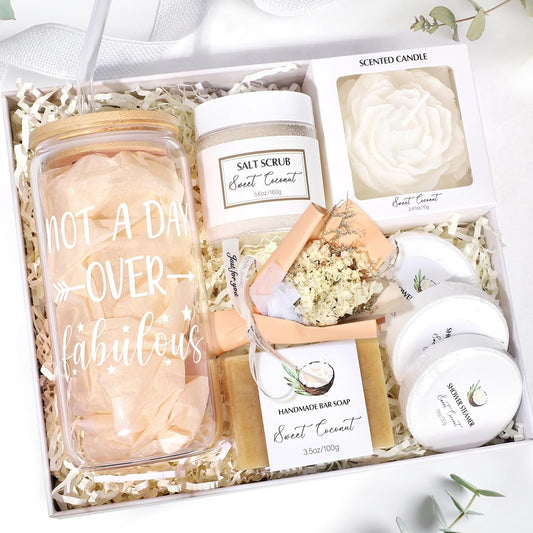 Sweet Coconut Spa Gift Set – Birthday Present for Mom, Wife & Friends