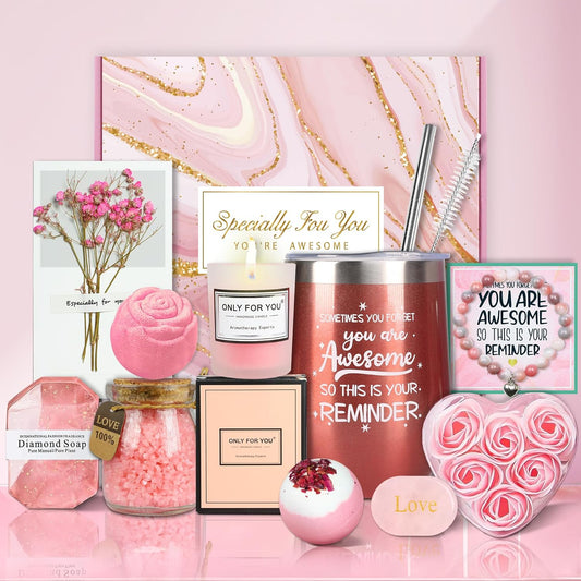 Unique Spa Gift Basket - Self Care Set - Women Mom Sister Wife Birthday Gifts