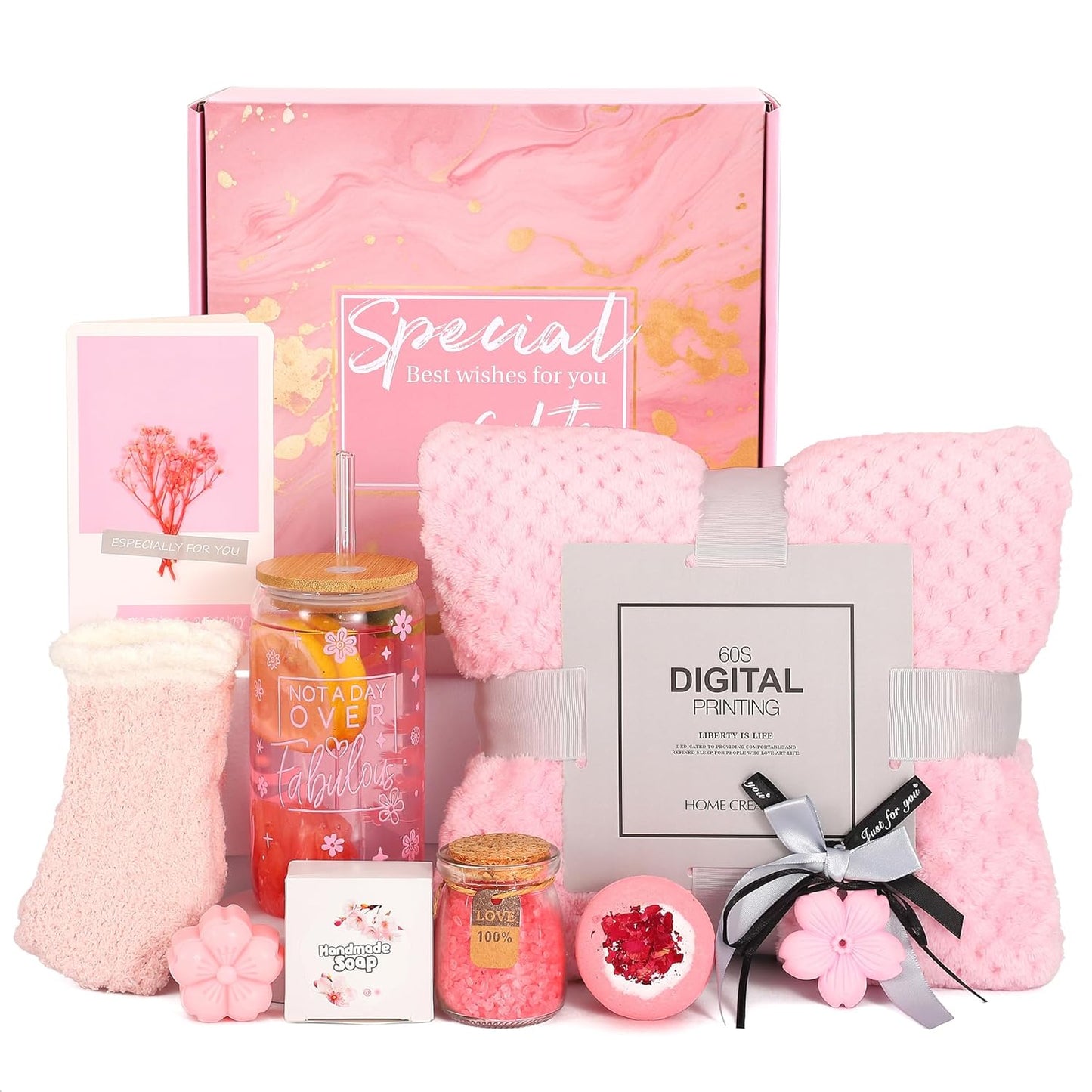 Self-Care Spa Set - Bday & Mom’s Day Gifts for Her (Relaxing Kit)
