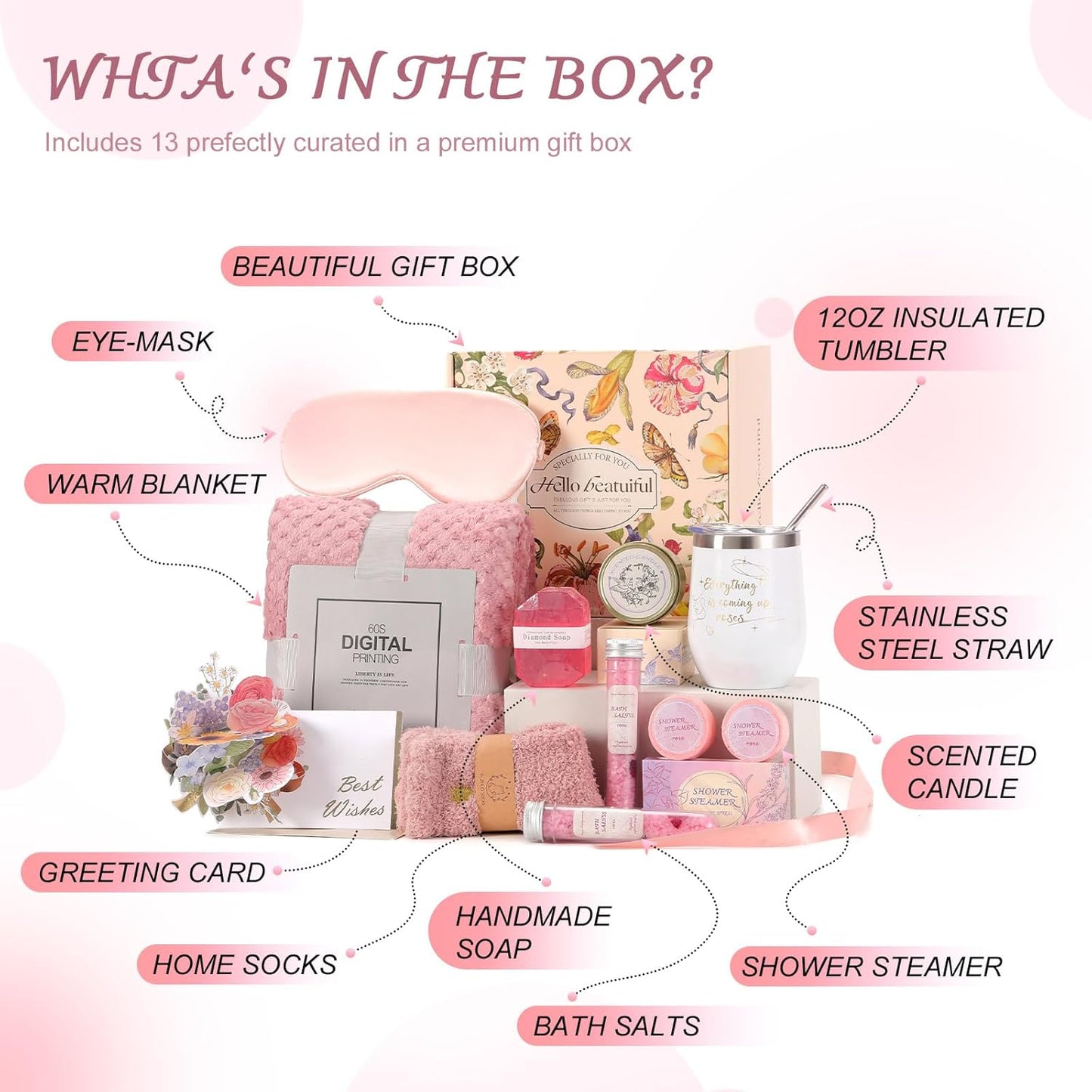 Unique Valentine’s Spa Set - Bday & Get Well Gifts for Her