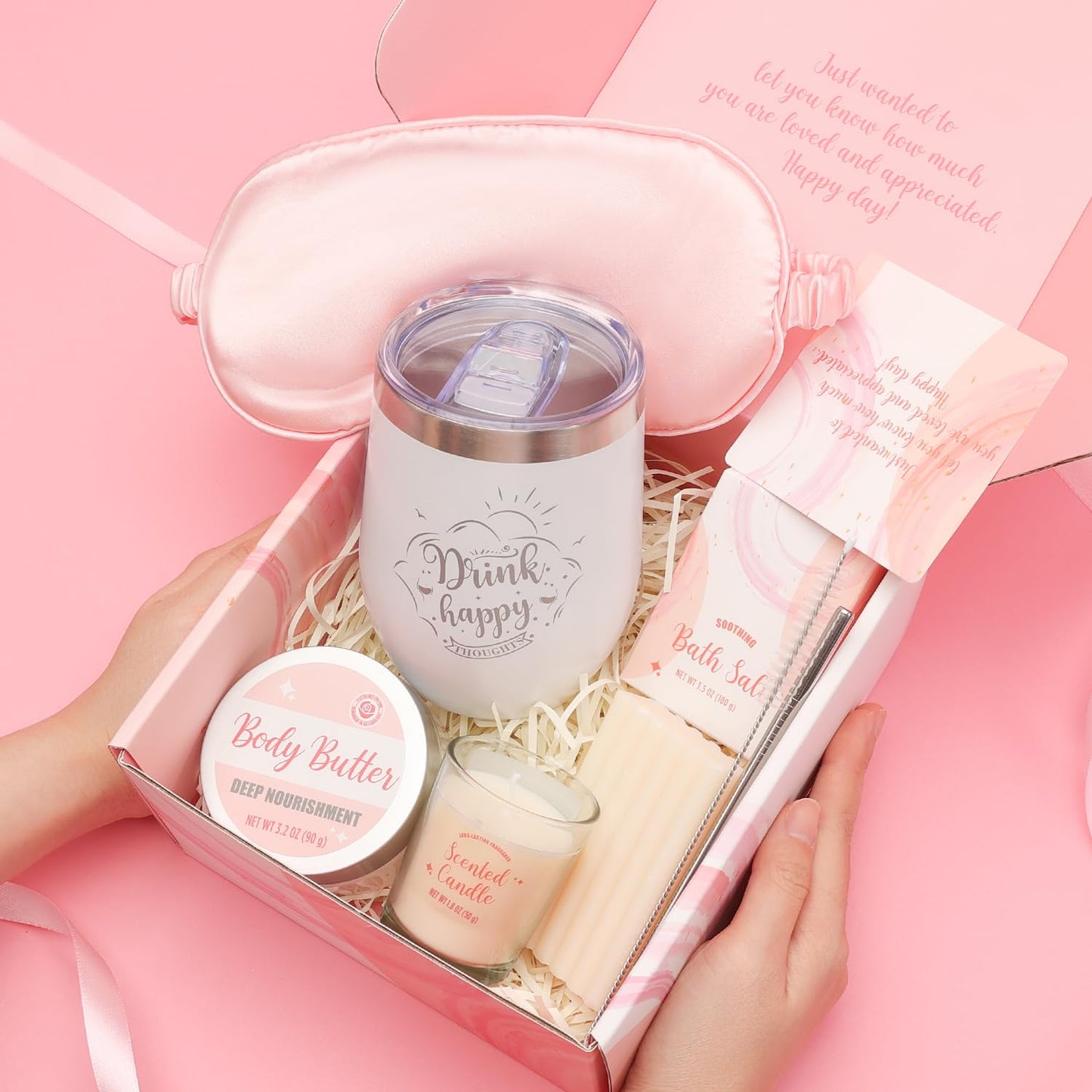 8 - Piece Rose Spa Gift Set – Perfect Birthday & Christmas Present for Women, Mom & Friends