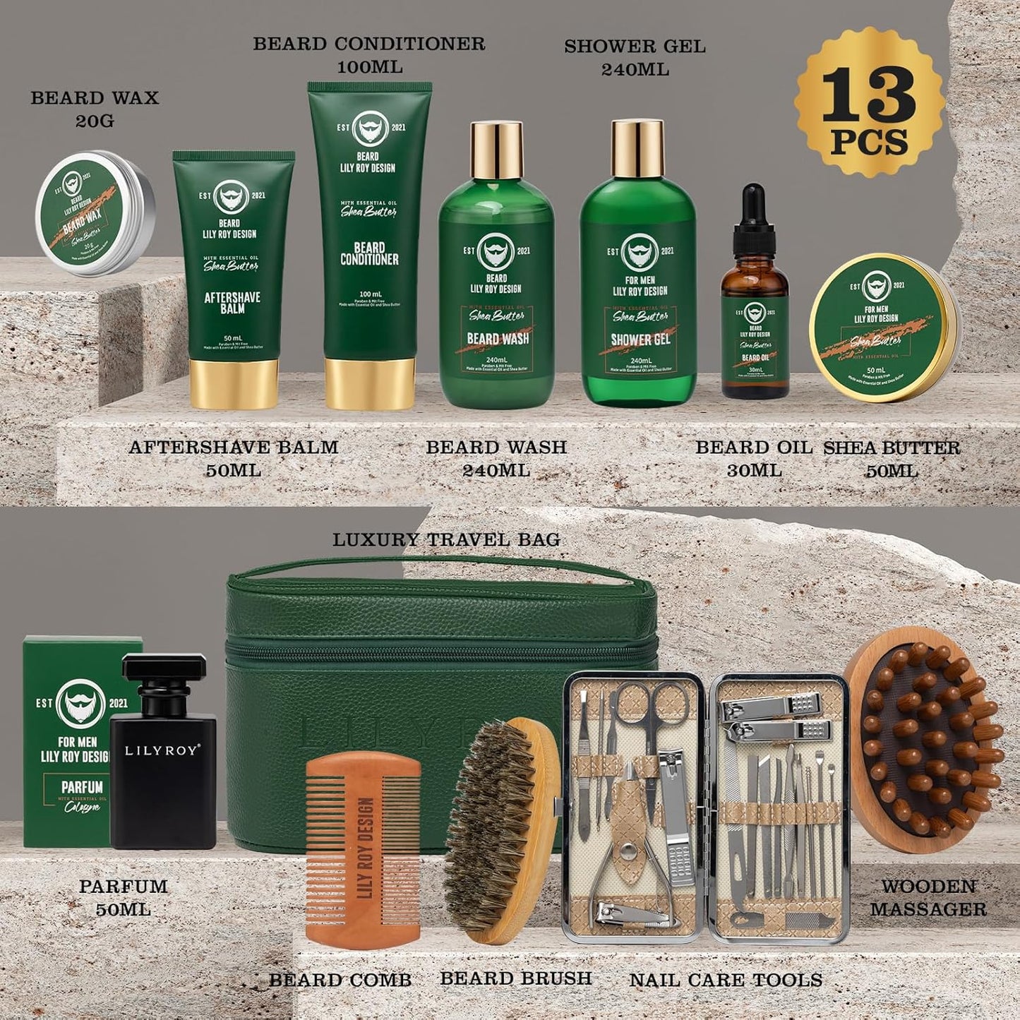 Beard Care Spa Set - Father’s Day & Xmas Gifts for Men