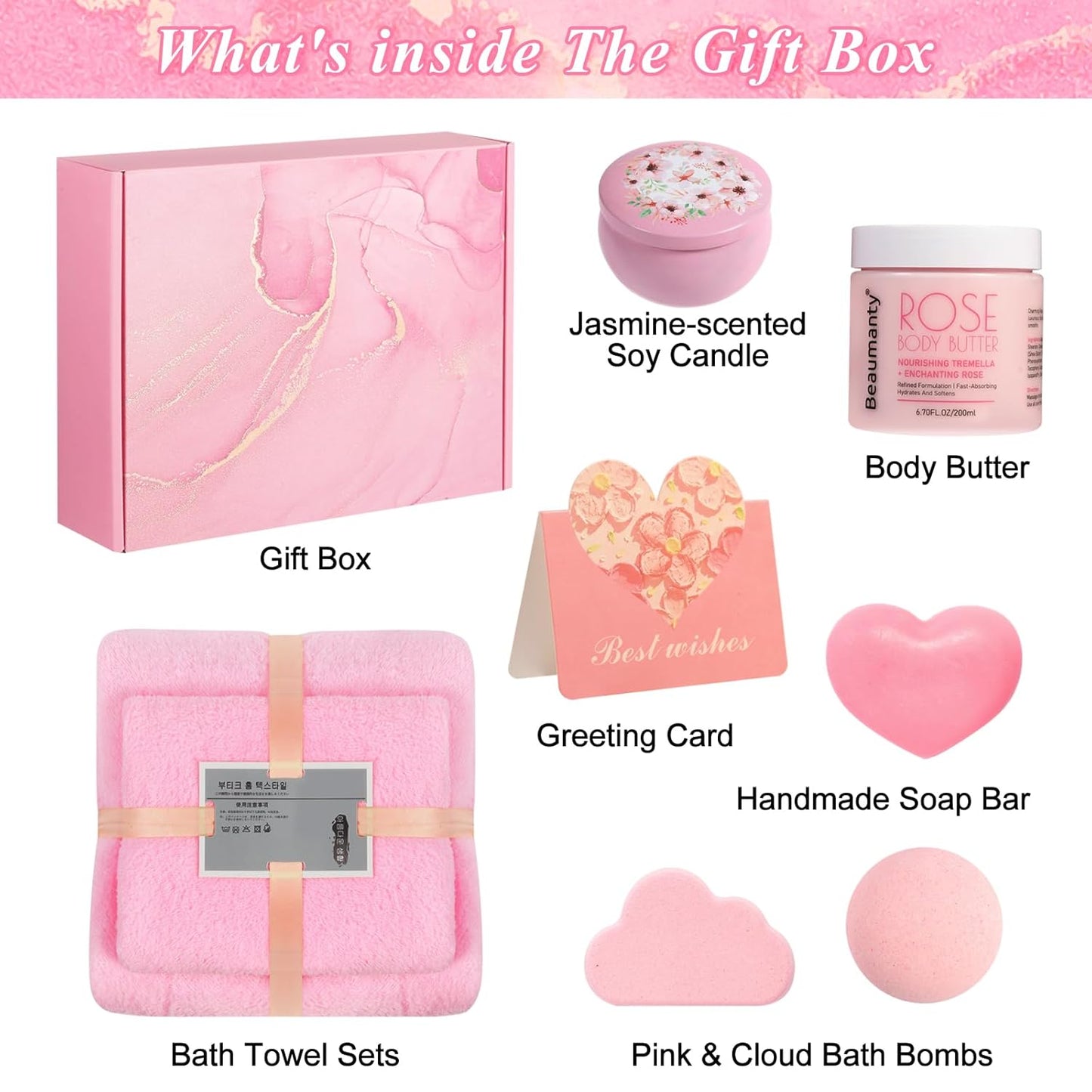 Spa Gift Basket Set – Perfect for Women, Mom & Wife | Ideal Birthdays, Holidays & Get Well Gifts