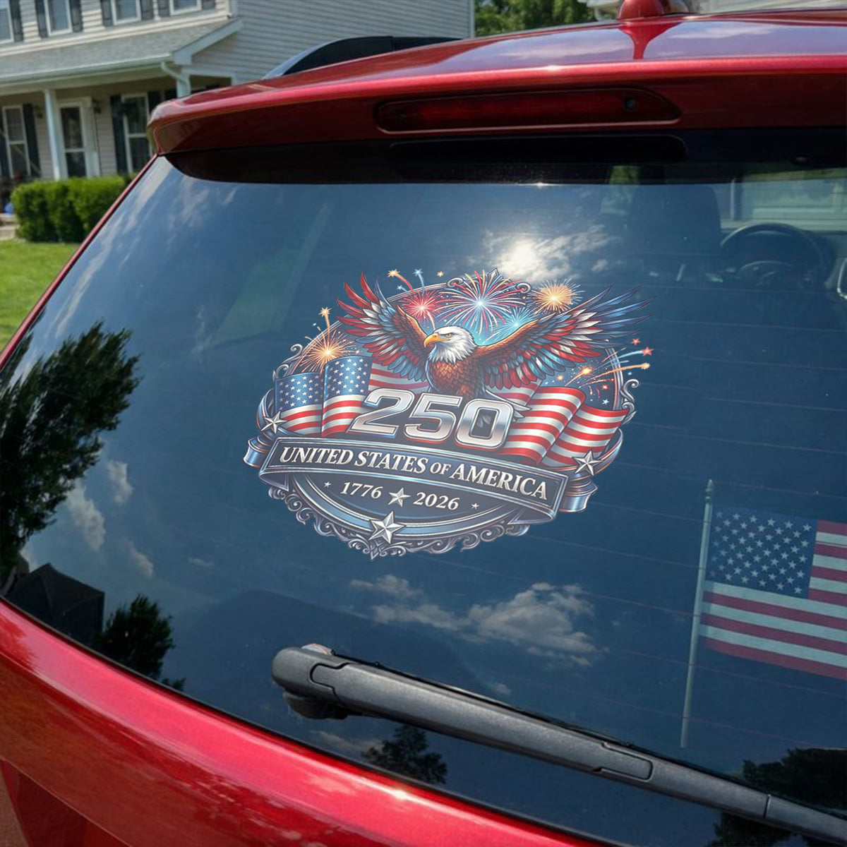 250 Years Anniversary Eagle & Fireworks - Decal