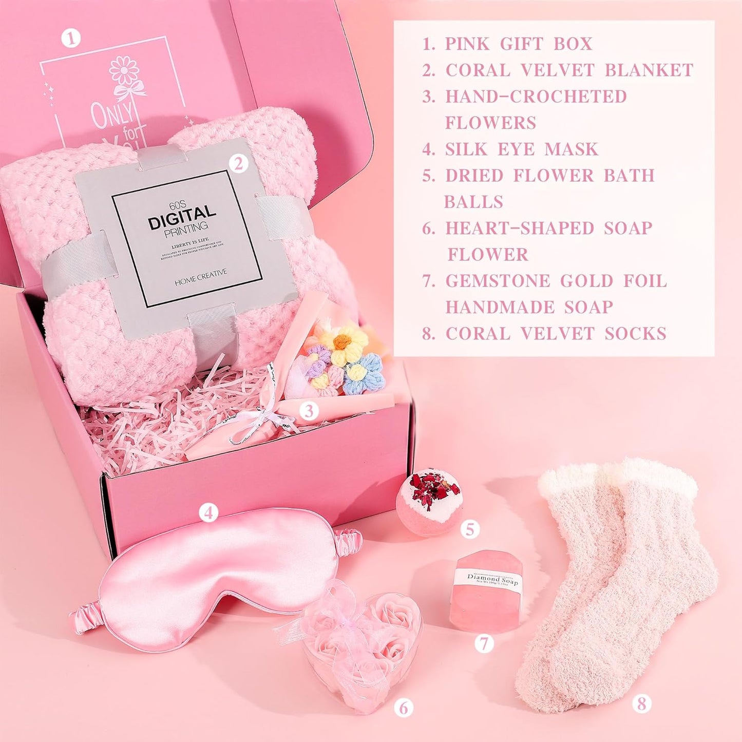 8Pcs Skincare Gift Set - Xmas & Mom’s Day Gifts for Her