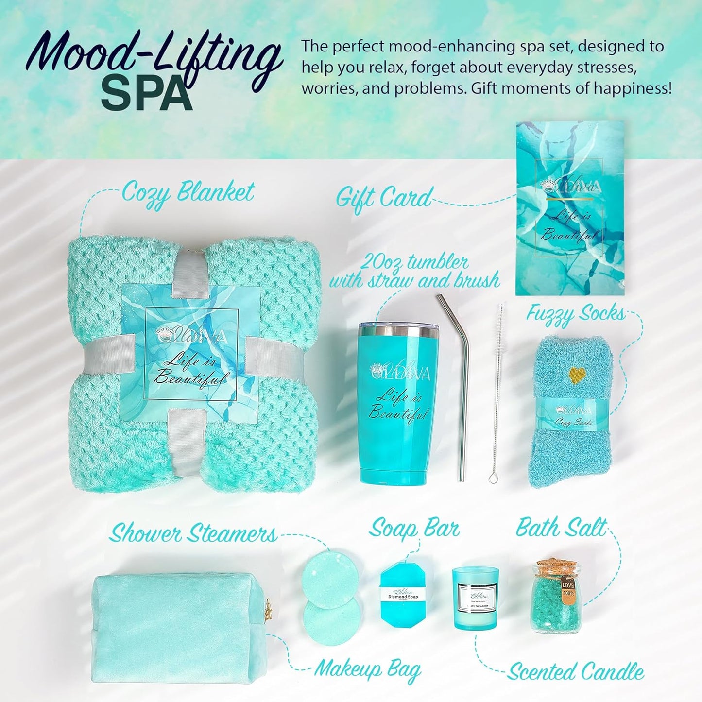 11 Pcs Spa Self Care Kit - Bday & Valentine’s Day Gifts for Mom Wife Girlfriend Sister