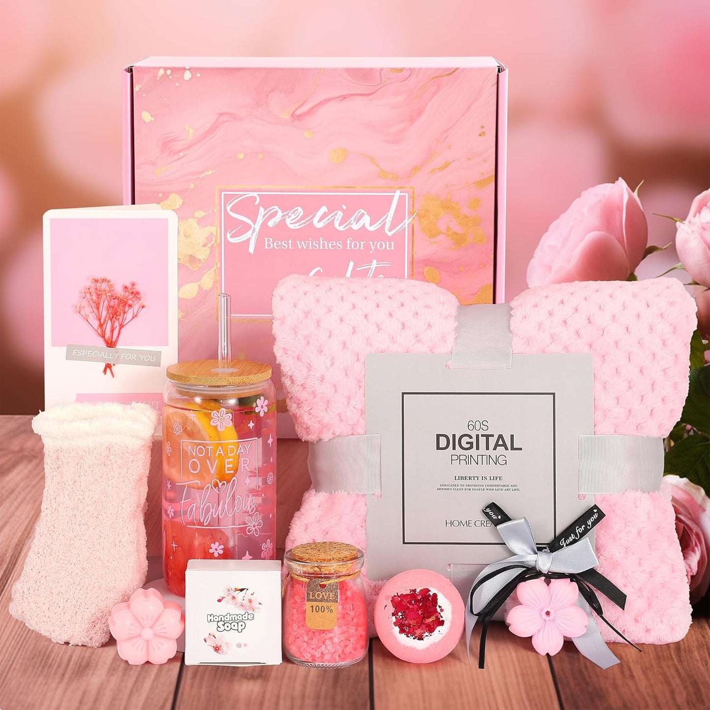 Self-Care Spa Set - Bday & Mom’s Day Gifts for Her (Relaxing Kit)