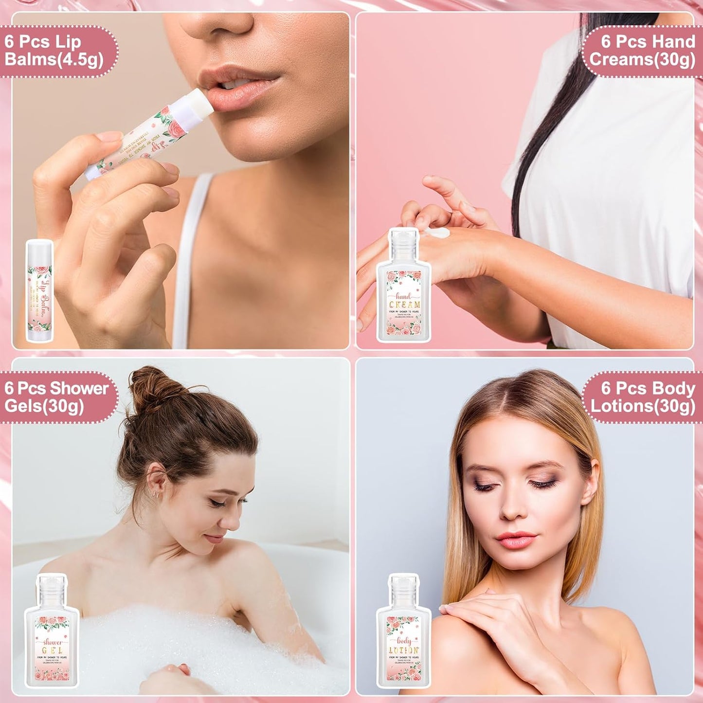 6 Baby Shower Game Prizes - Skincare & Bags for Winners