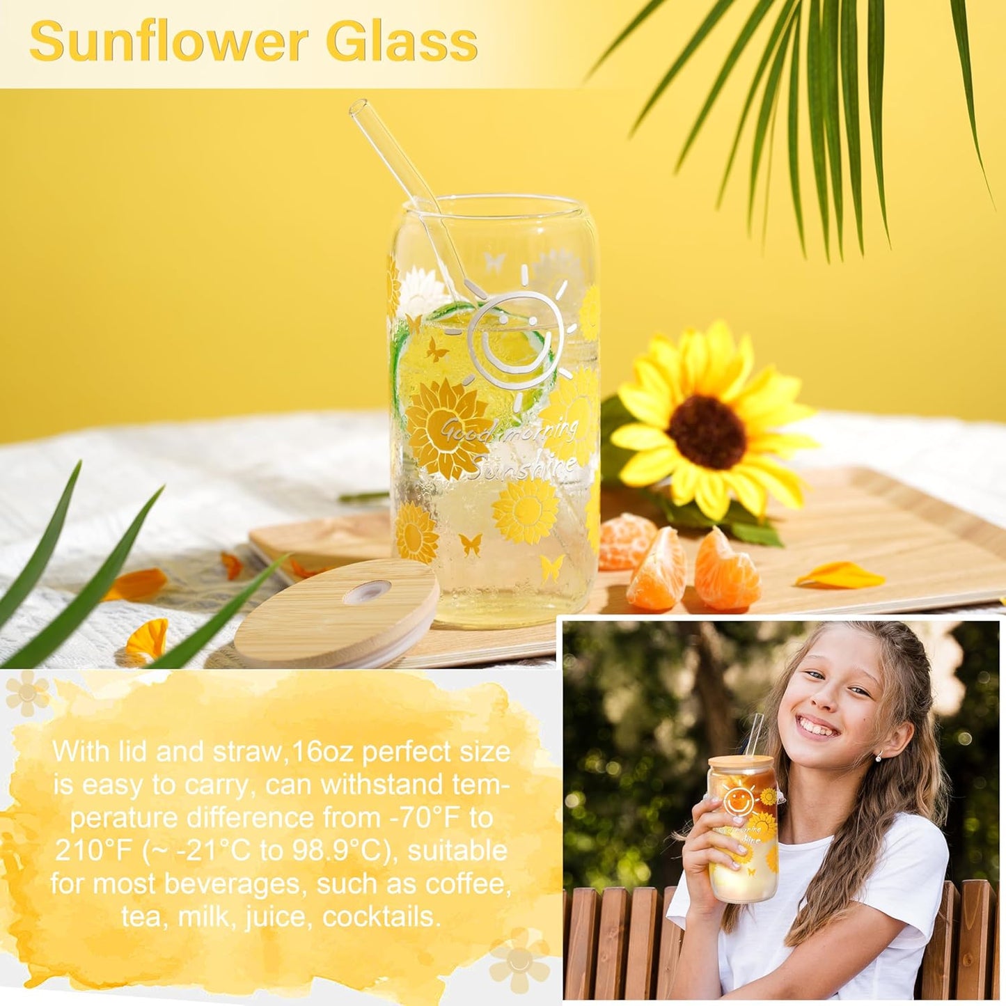 12 - Piece Sunflower Gift Set – Perfect Get Well & Birthday Present for Mom, Sister & Friends