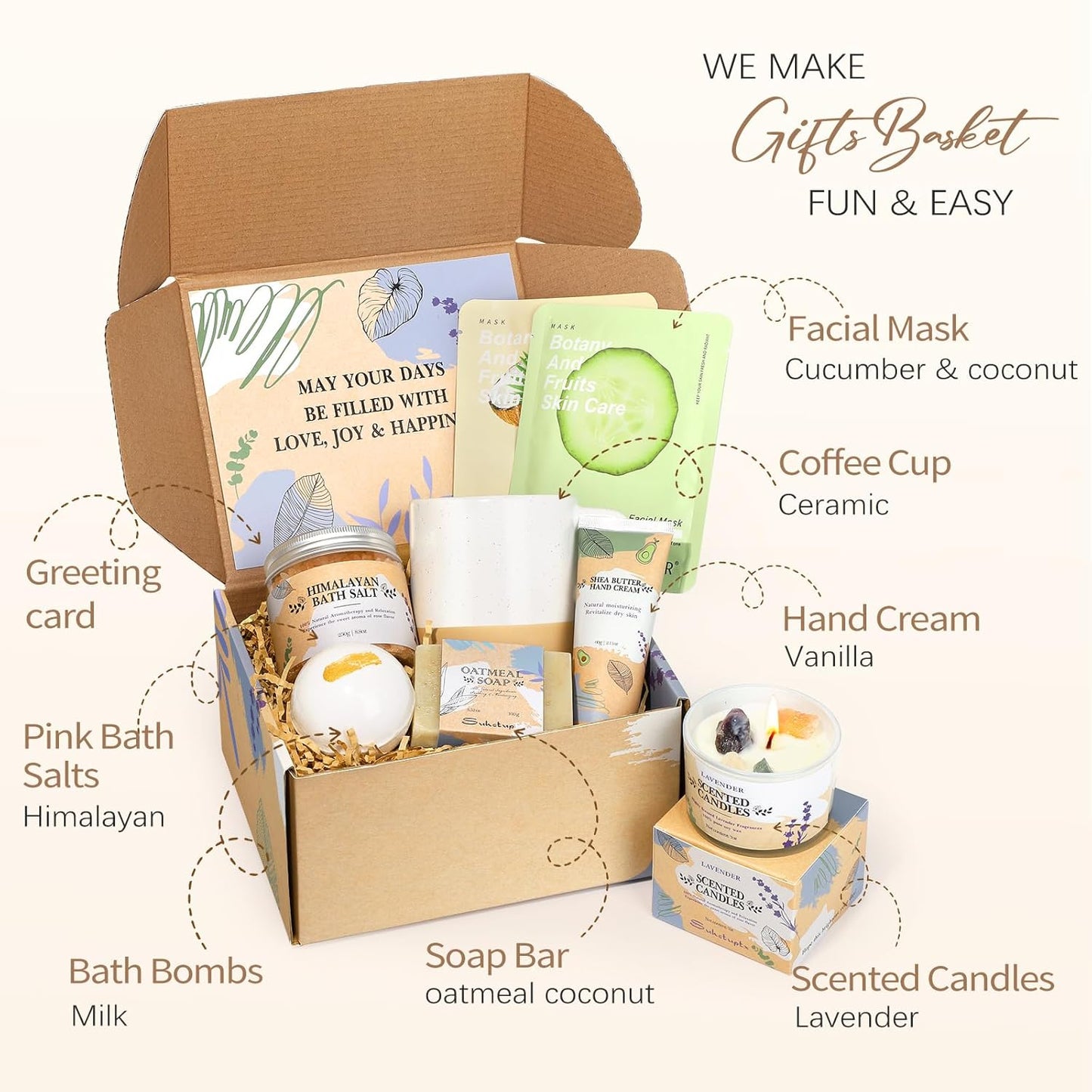 Crystal Spa Set - Bday & Xmas Gifts for Mom Sister Wife