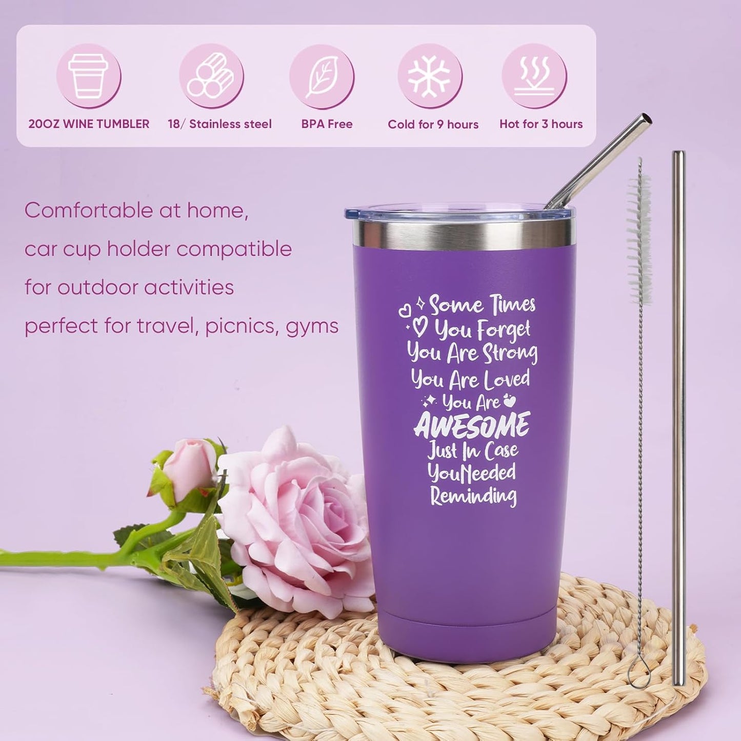 Purple Spa Gift Basket – Christmas & Valentine’s Day Present for Mom, Sister & Friends (With Greeting Card)