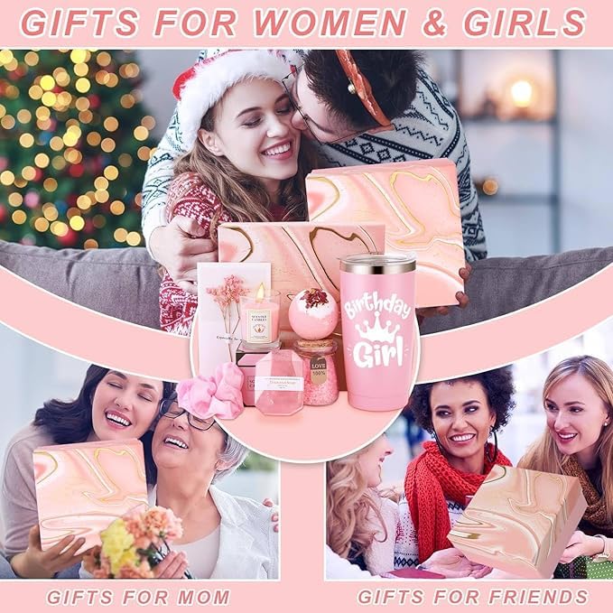 Personalized Spa Gift Basket – Cute Birthday Present for Girlfriend & Tween Girls (15th - 30th)