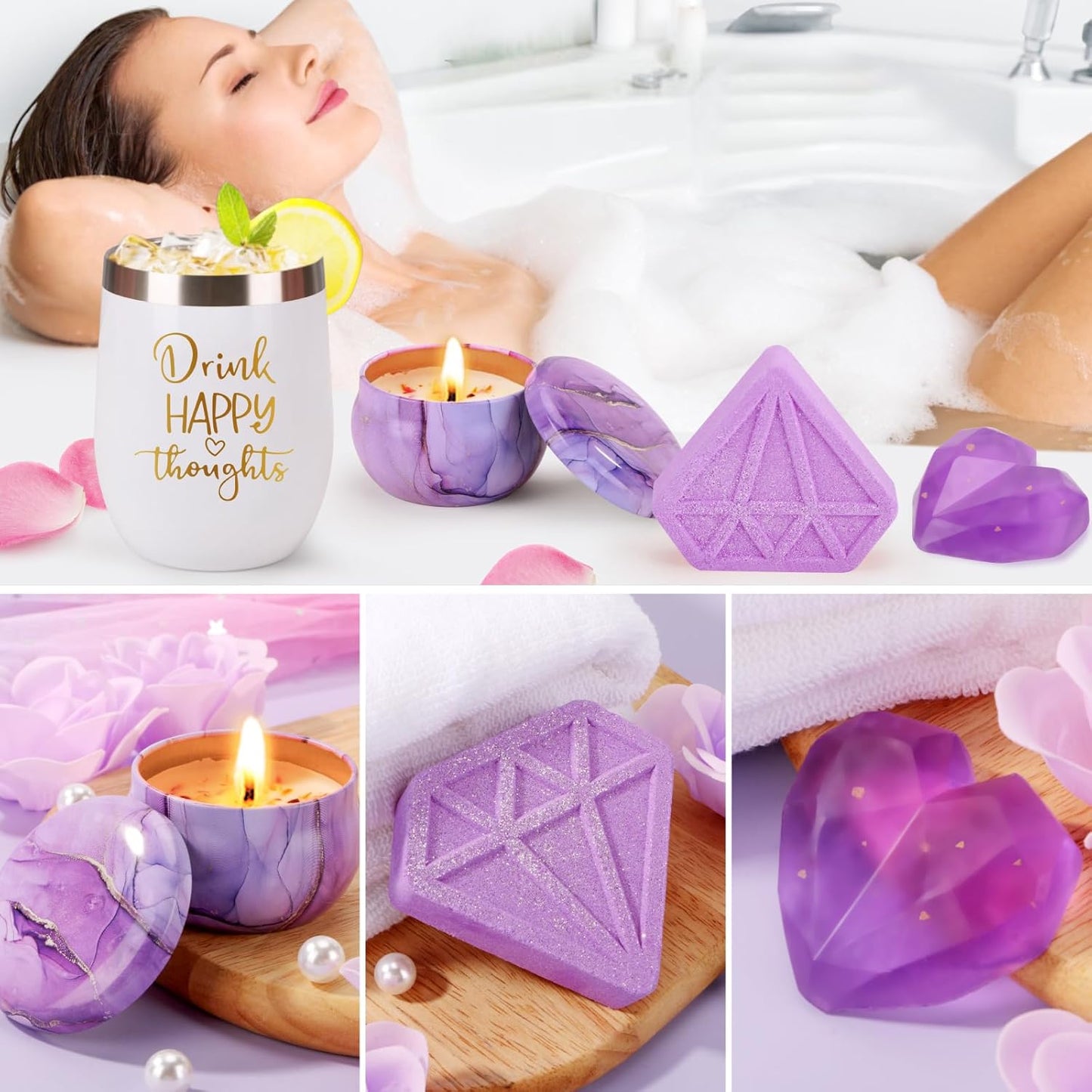 Purple Self-Care Set - Bday & Mom’s Day Gifts for Her