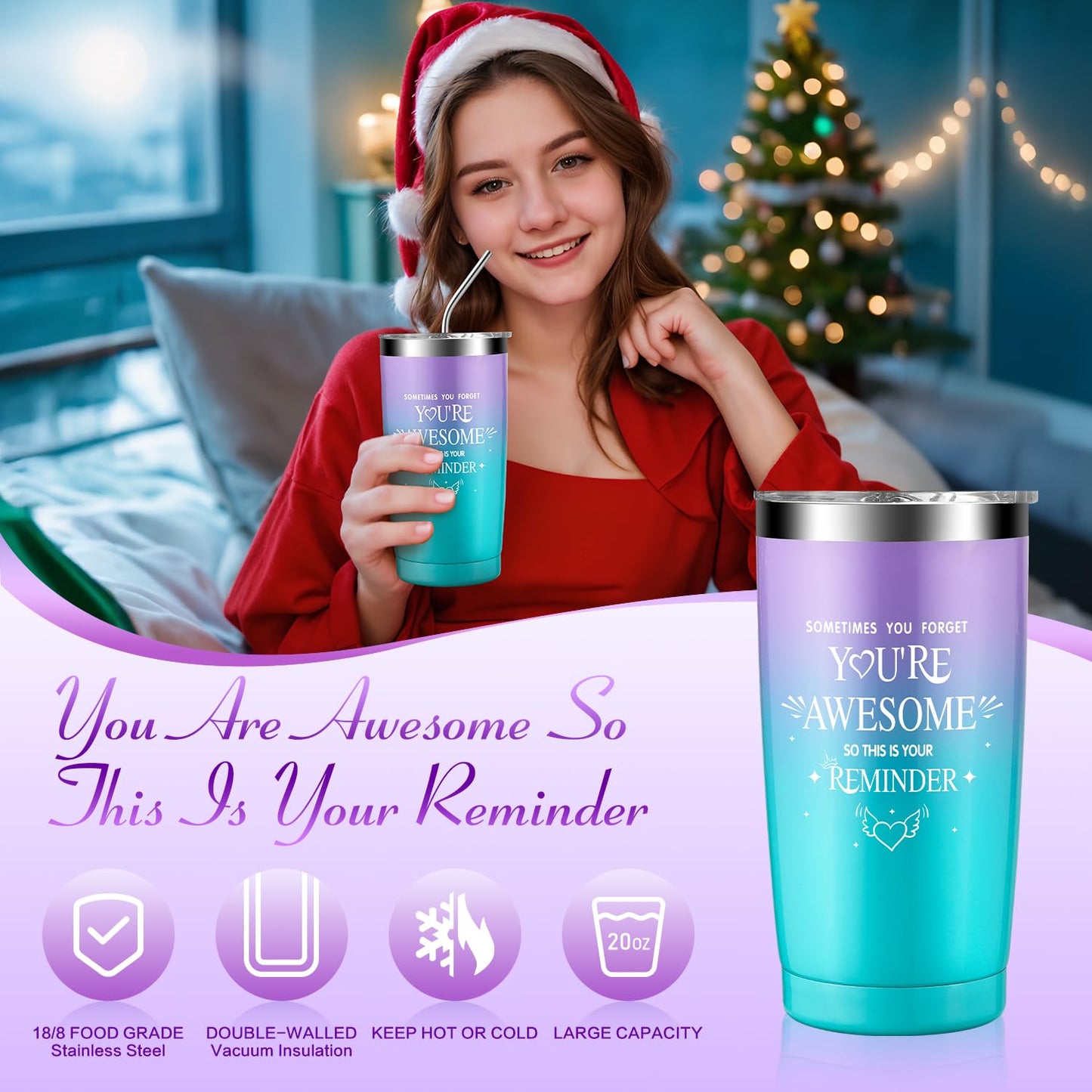 Aoen Purple Spa Gift Set – 7 - Piece Unique Birthday & Holiday Present for Best Friends, Mom & Coworkers