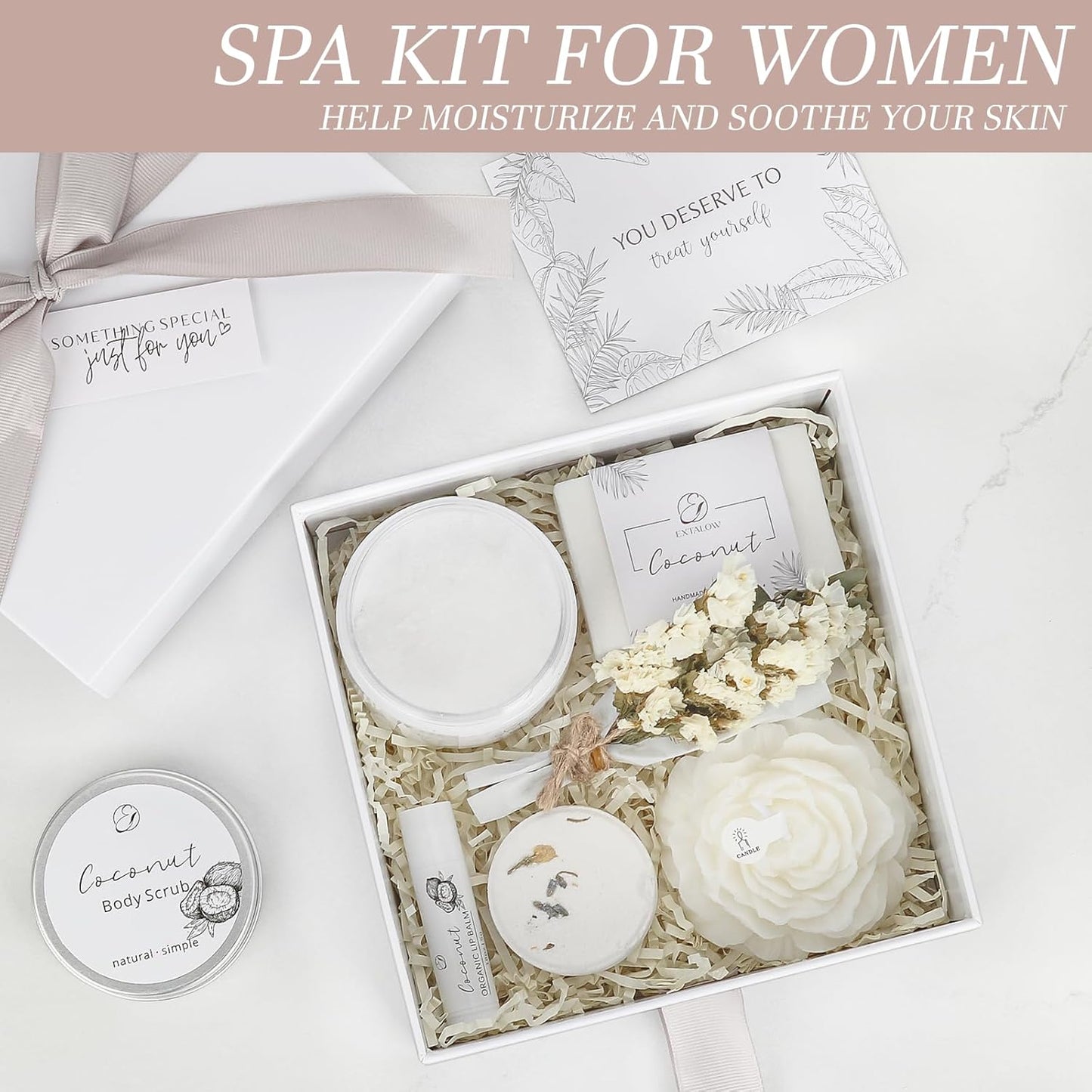 Coconut Lavender Spa Set - Mom’s Day & Bday Gifts for Her