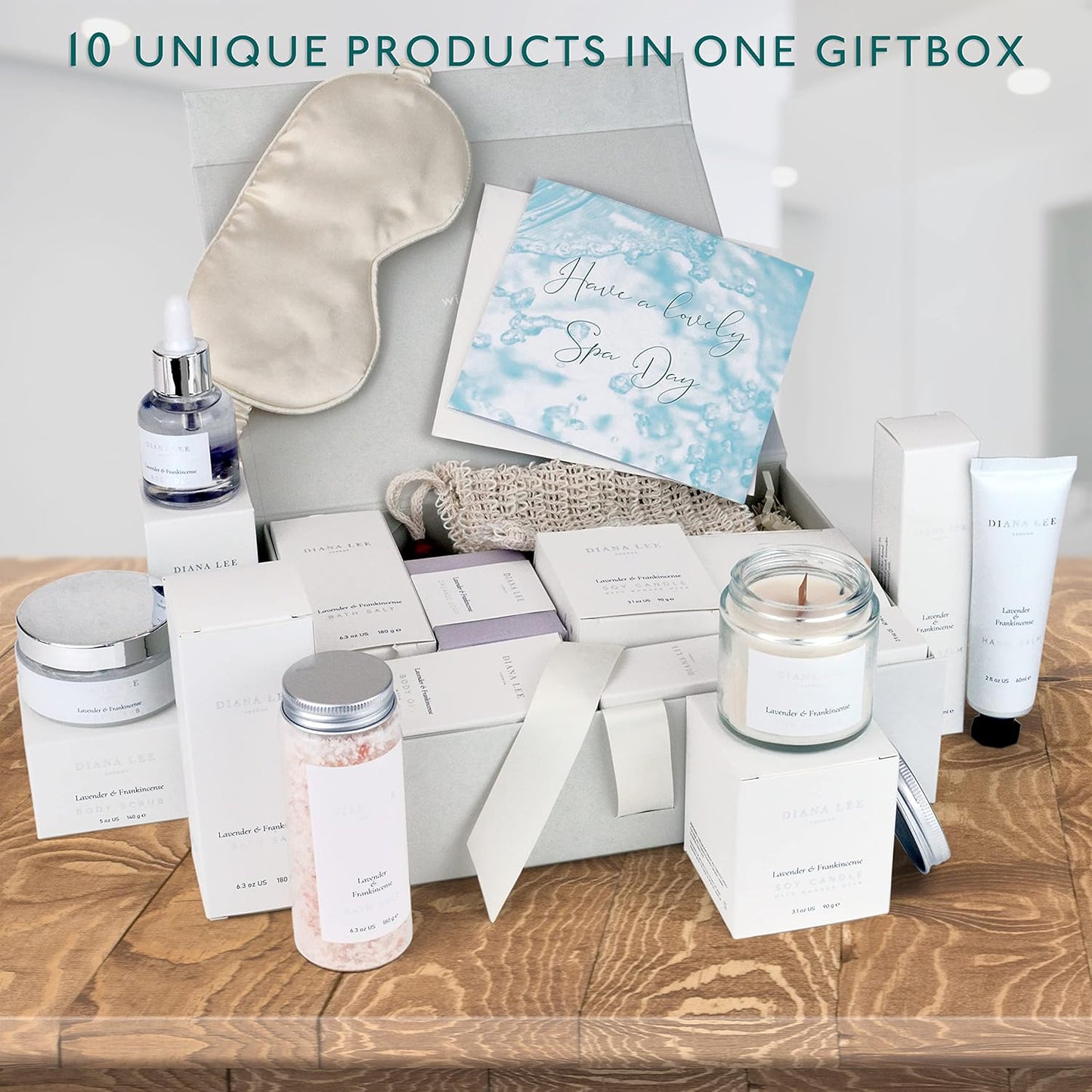 Jasmyn & Greene Spa Set - 10 Lavender Gifts - Mom Bday Mother’s Day