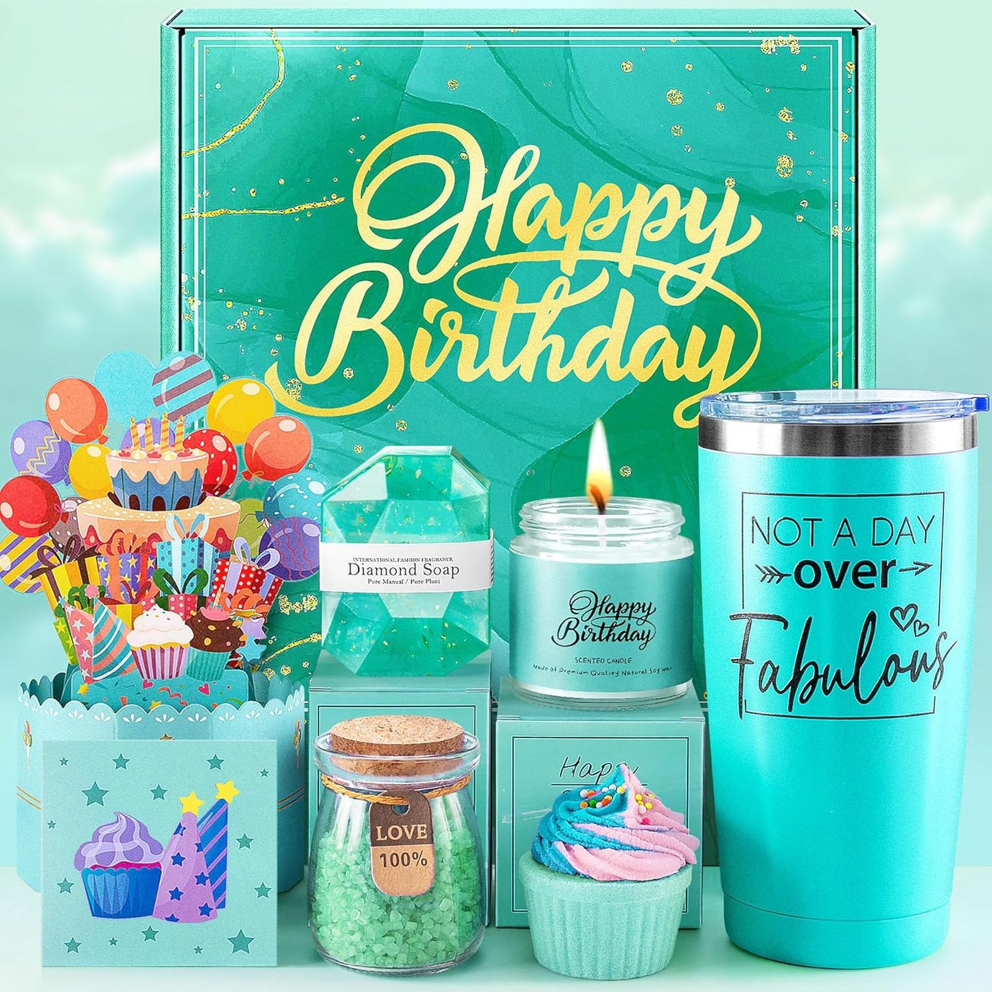 Unique Relaxing Spa Gift Basket – Perfect 30th - 70th Birthday Present for Mom, Wife & Friends