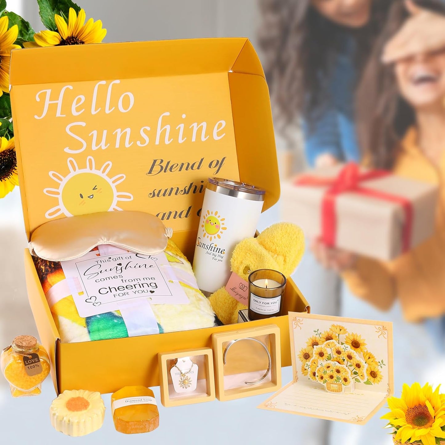11 - Piece Sunflower Care Package – Get Well & Birthday Gifts to Cheer Her Up