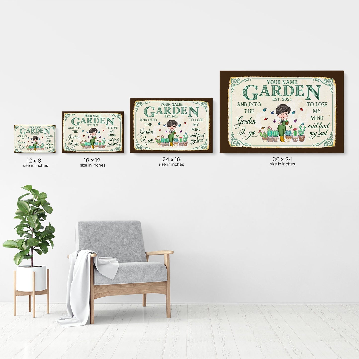 And Into The Garden I Go - Personalized Poster/Wrapped Canvas