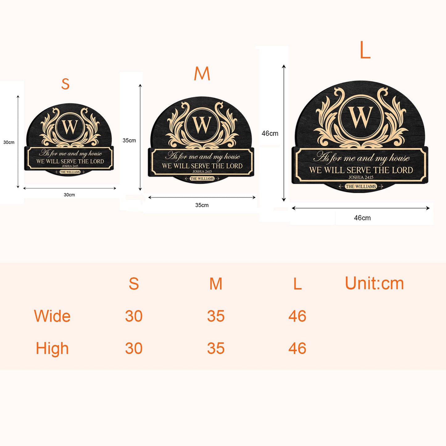 As For Me And My House, We Will Serve The Lord - Personalized Wood Sign