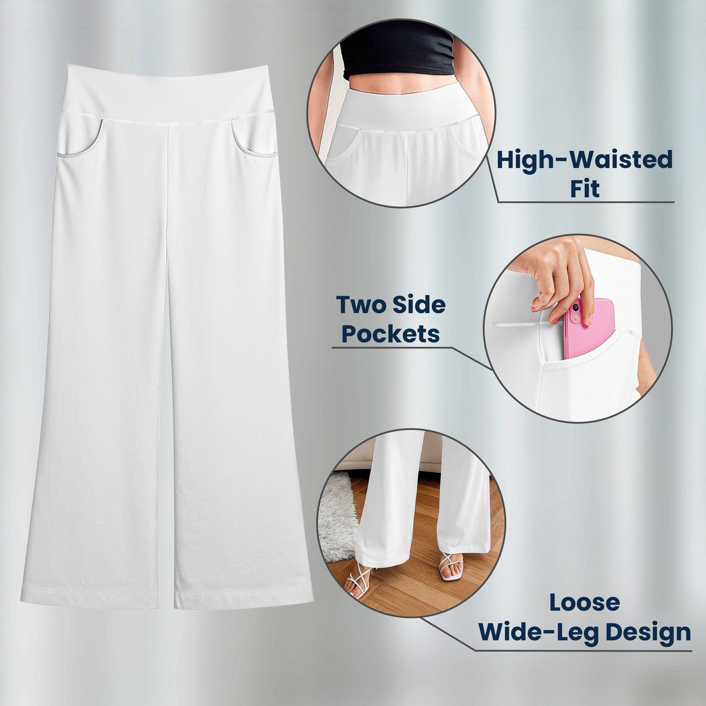 Bad B*tch Affirmation - Personalized Wide Leg Pants