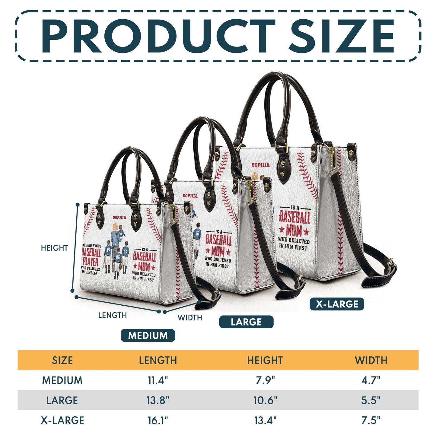 Behind Every Baseball Player - Personalized Leather Bag