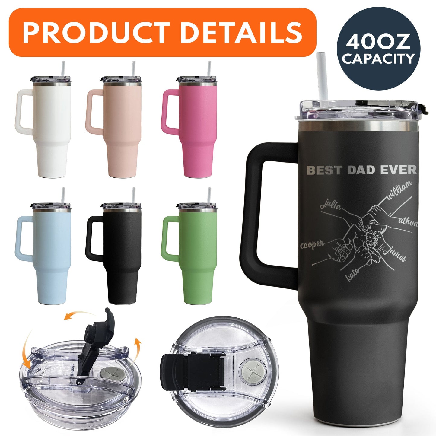 Best Dad Ever Sometimes You Forget You're Awesome - Personalized 40oz Tumbler
