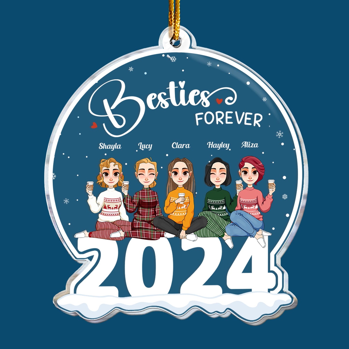Besties Forever - Limited Edition - Personalized Acrylic Ornament