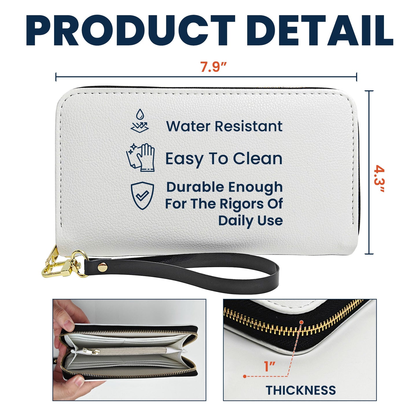 Black Queen - Personalized Leather Long Wallet