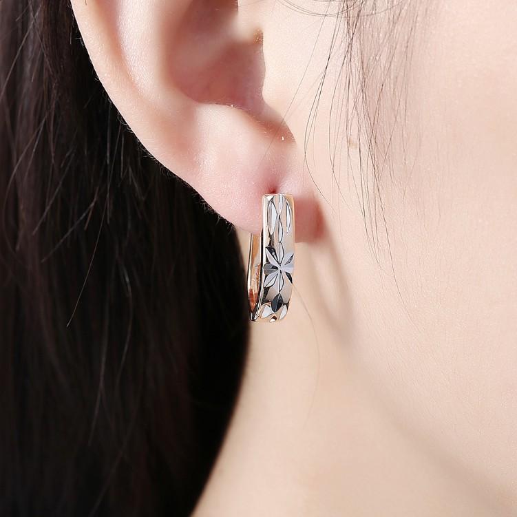 Metallic Layering Design Huggie Earrings Set in Goldtone ITALY Design