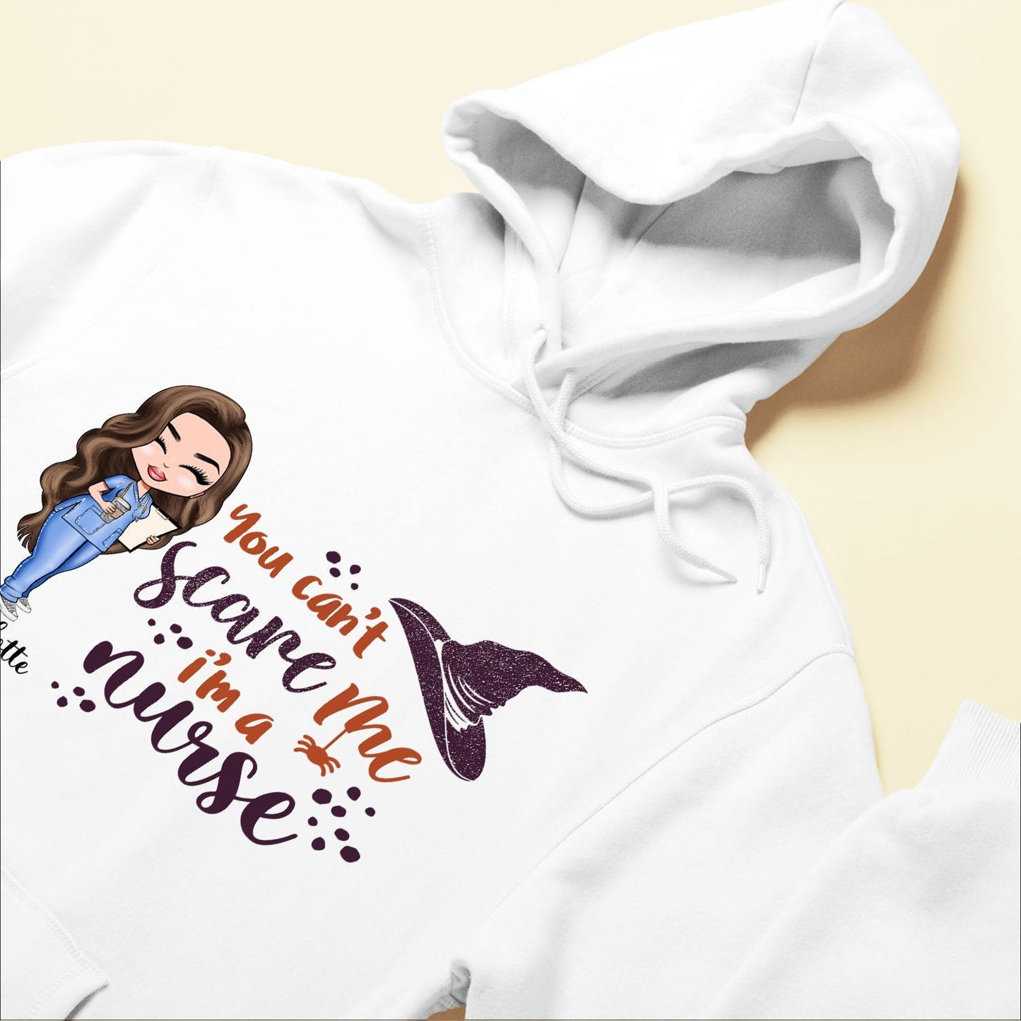 You Can't Scare Me I'm A Nurse - Personalized Shirt - Cartoon Nurse