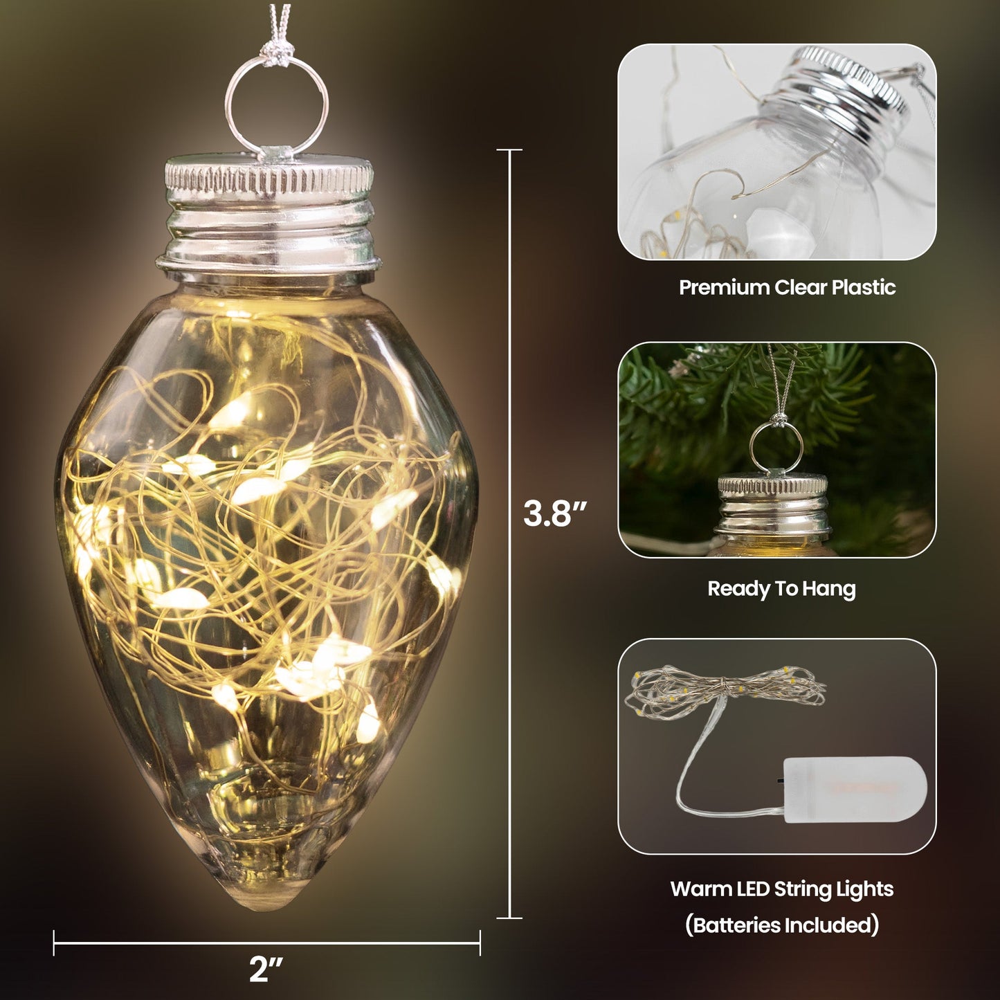 Your Light Will Always Shine In My Heart Pet Memorial - Personalized Photo LED Christmas Light