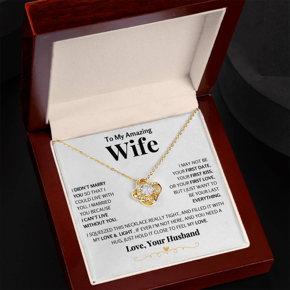 I May Not Be Your First Date, Love Knot Necklace