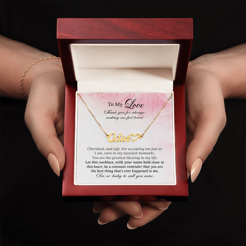 Gift for Wife, Girlfriend, Soulmate - Custom Heart Necklace