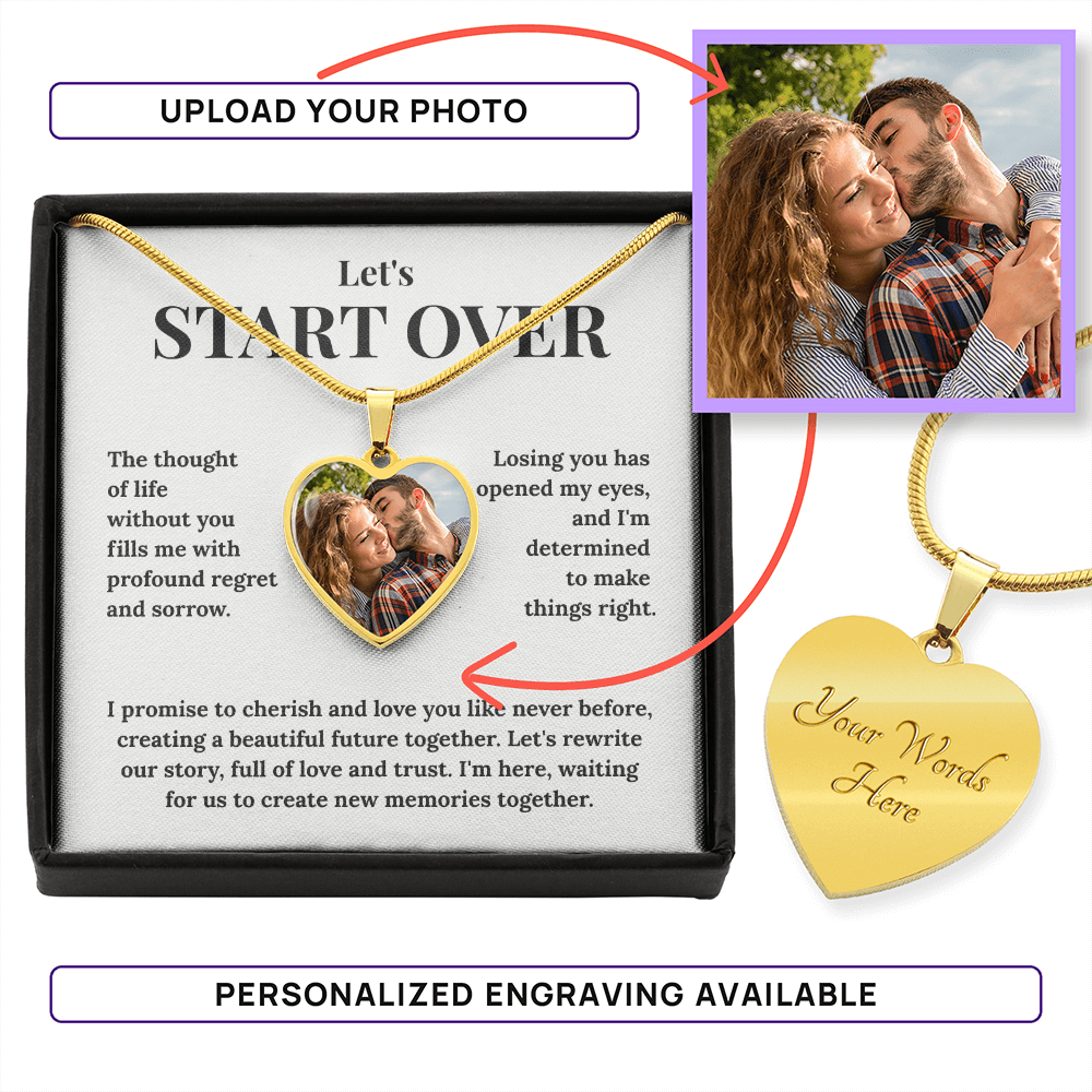 "Remember Us" Photo Necklace - Romantic Reconciliation Gift to Win Her Back
