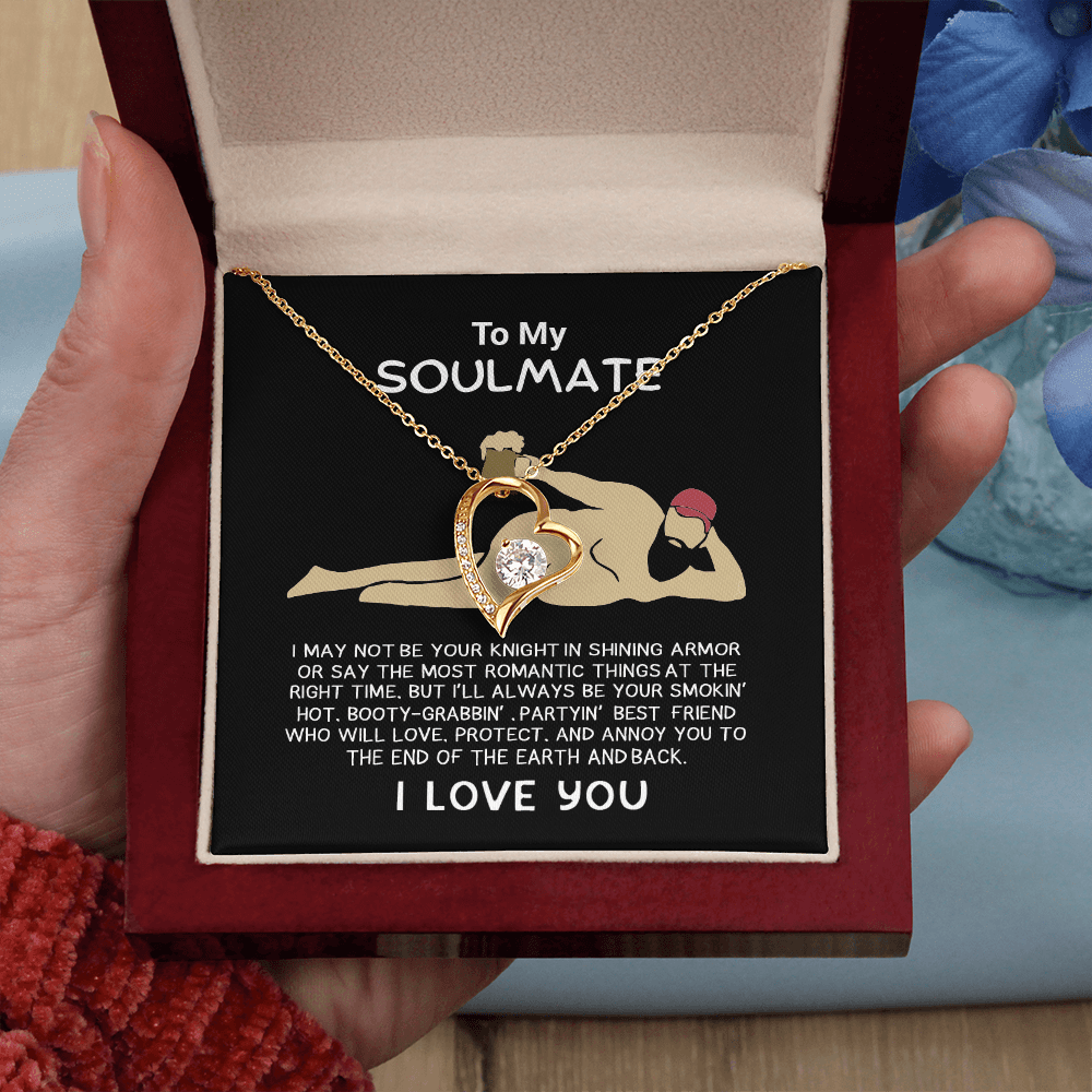 Funny Gift for Your Soulmate-forever love neacklace-To My Smokin' Hot Soulmate Gift