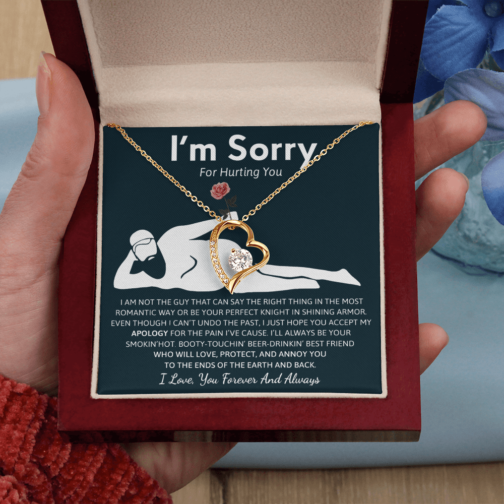 Humorous "I'm Sorry" Gift for Wife/Girlfriend - Forever Love Neacklace