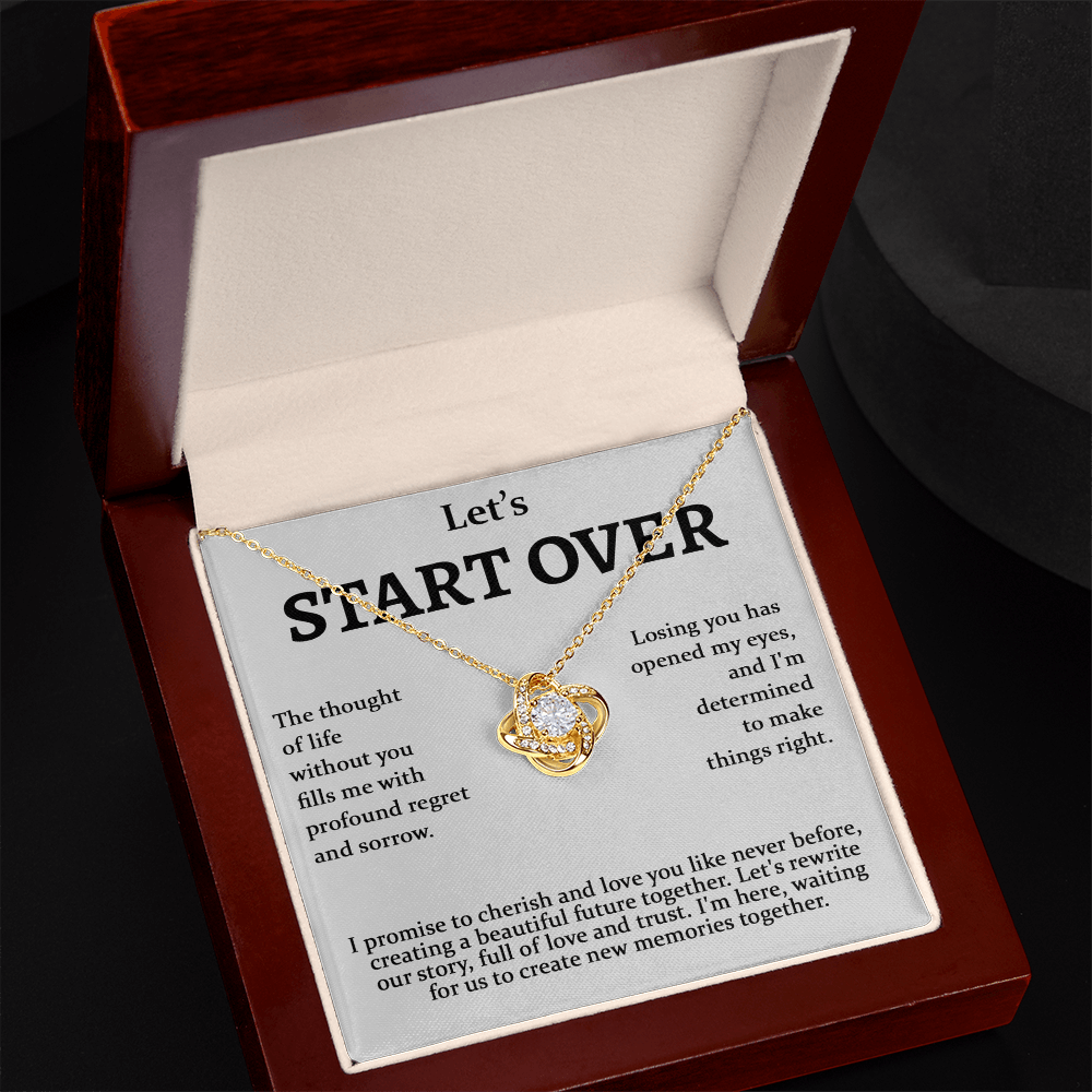 Meaningful Apology Gift for Wife or Girlfriend-Love Knot Necklace- Gift to Win Her Back