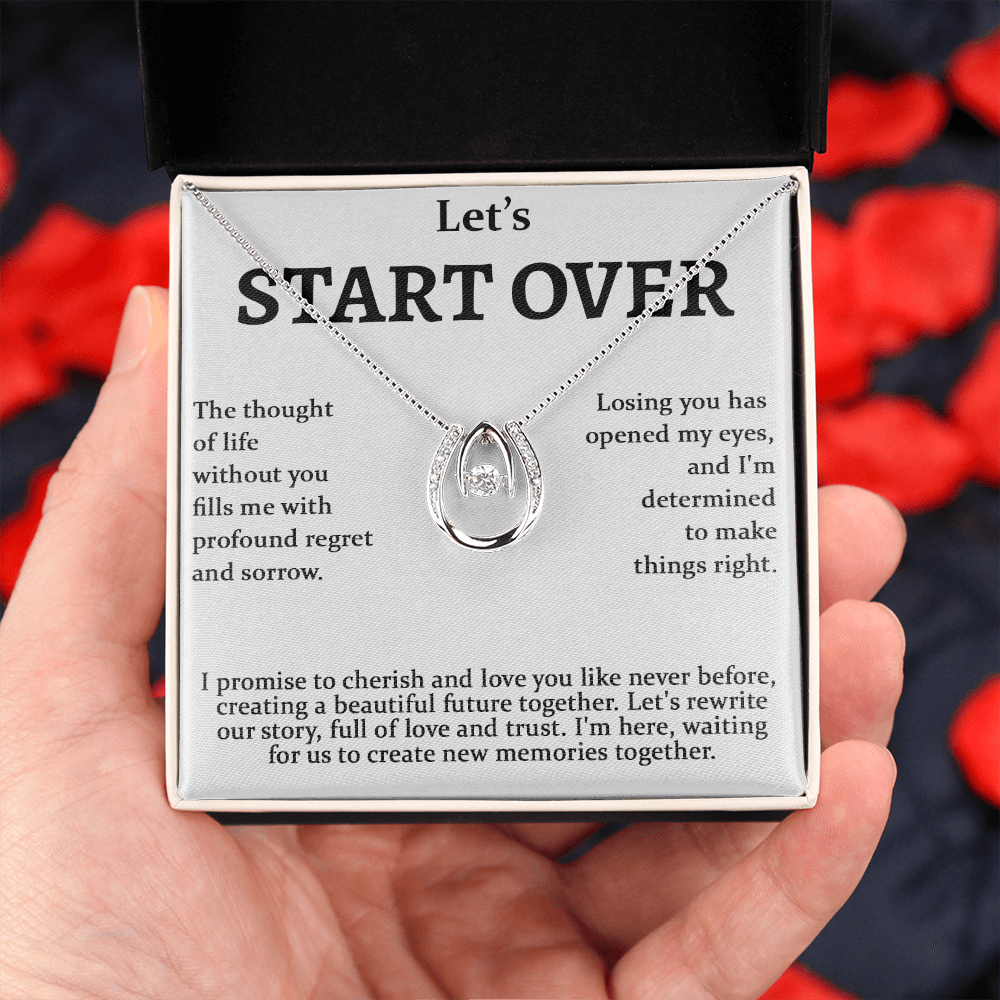 Meaningful Apology Gift for Wife or Girlfriend-Lucky in love neacklace-Gift to Win Her Back
