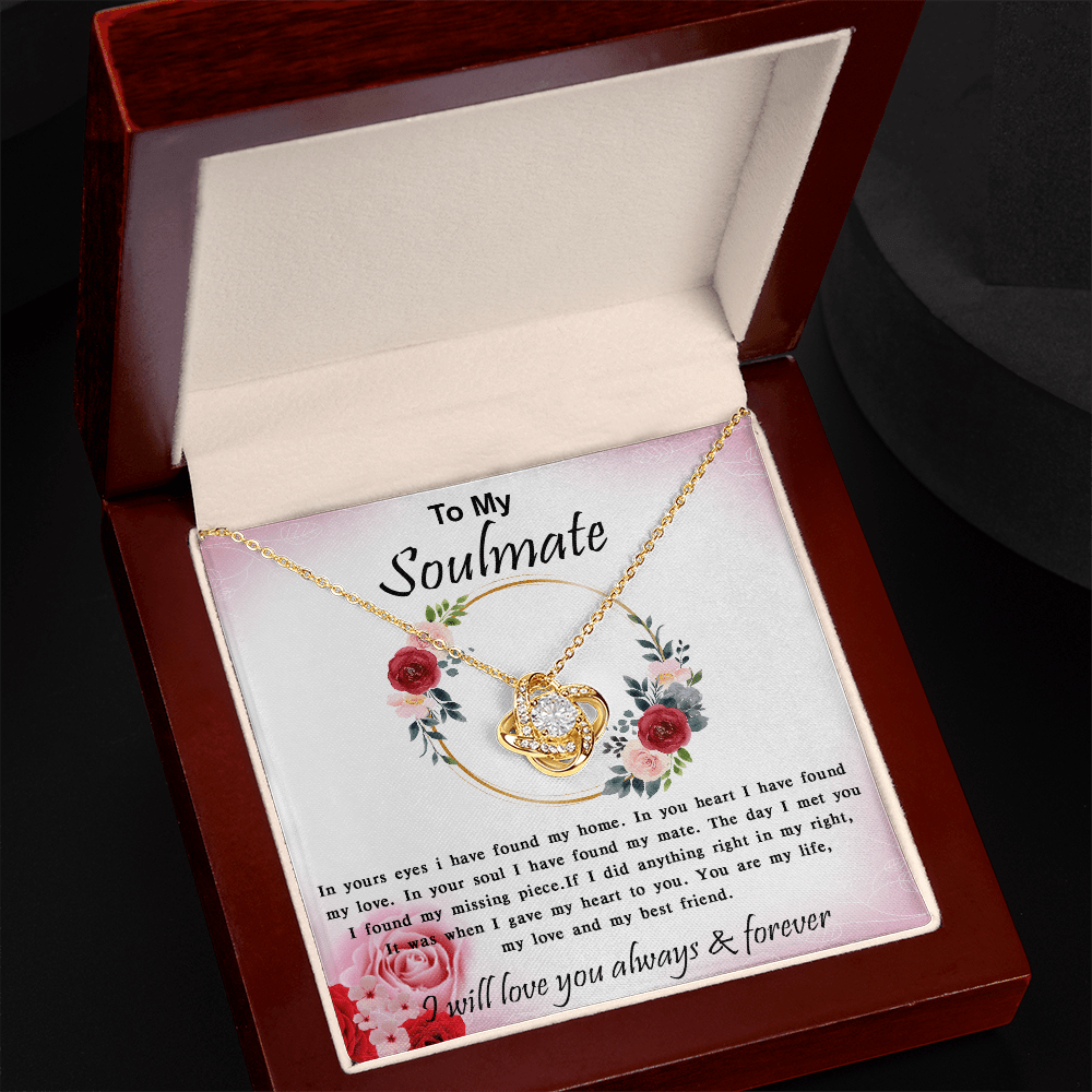 To My Soulmate-Love Knot Necklace-My Home, My Love