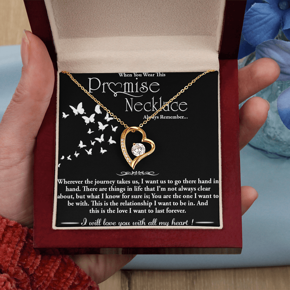 To my Wife - Forever love Necklace -Hand in Hand