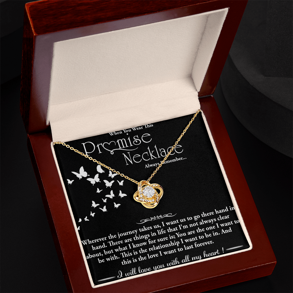 To my Wife - Love Knot Necklace -Hand in Hand