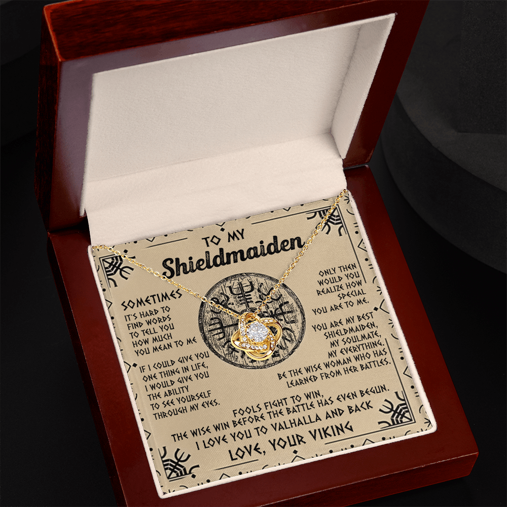 Viking Gift for Your Shieldmaiden-Love Knot Necklace-"My Everything" Shieldmaiden.