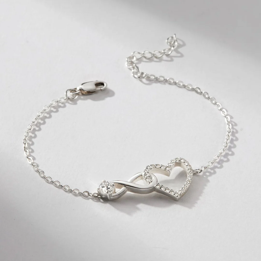 To my Daughter bracelet - Infinity heart - Gold