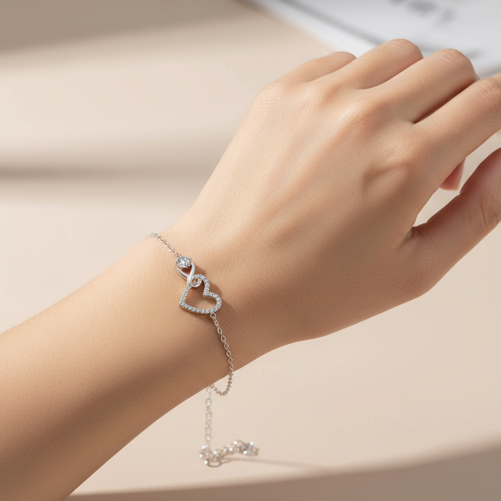 To my Daughter bracelet - Infinity heart - Gold